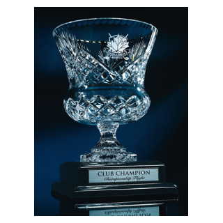 Lead Crystal Footed Trophy