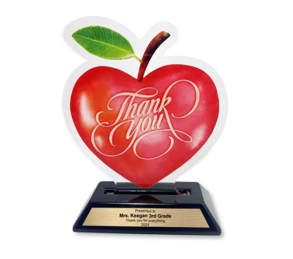 Acrylic Apple Award for Teachers