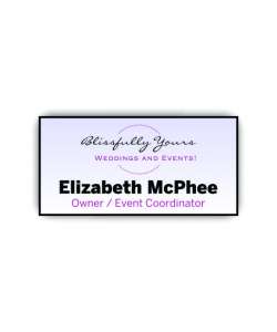 Color:  White Full Color Plastic Name Tag